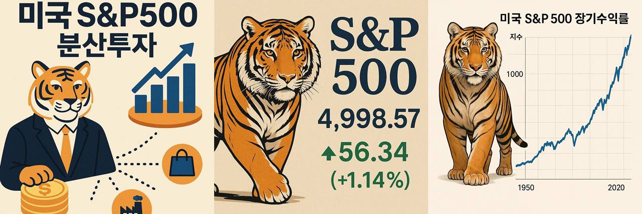 률TIGER미국S&P500 구성, 장기수익, 분산투자 예시