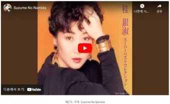 노래로배우는일본어 스즈메노나미다すずめの涙 계은숙 桂銀淑 참새의눈물 가사 독음 번역 해설 단어 엔카명곡 일본명곡으로 정리_4