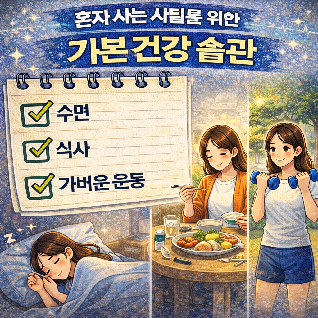 혼자 사는 사람을 위한 기본 건강 습관을 다시 정리해본 이야기