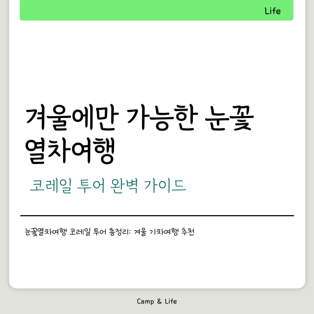 눈꽃열차여행