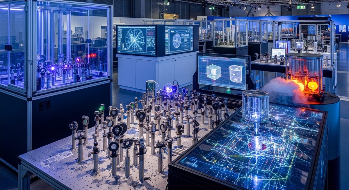 광통신과 양자기술 전시 현장을 담은 전경