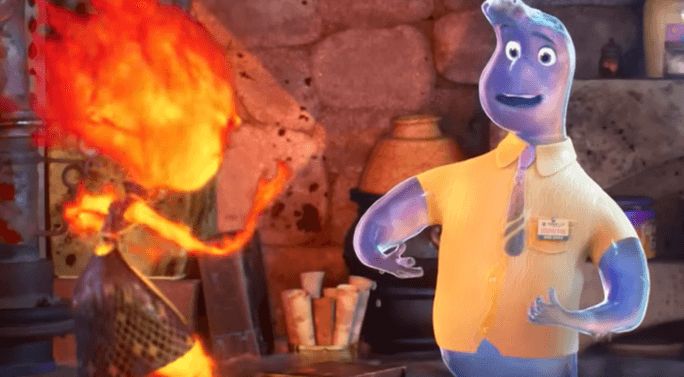 엘리멘탈 영화의 한 장면