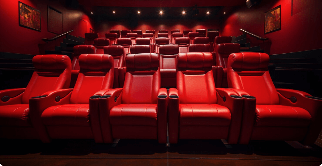 영화관 실내 좌석 모습