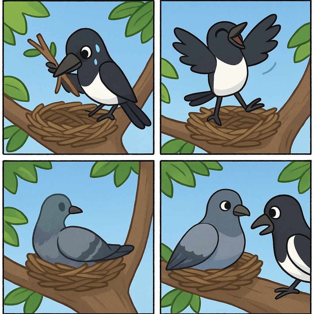 구점작소 사자성어 만화 이미지