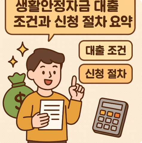 생활안정자금 대출조건 절차요약