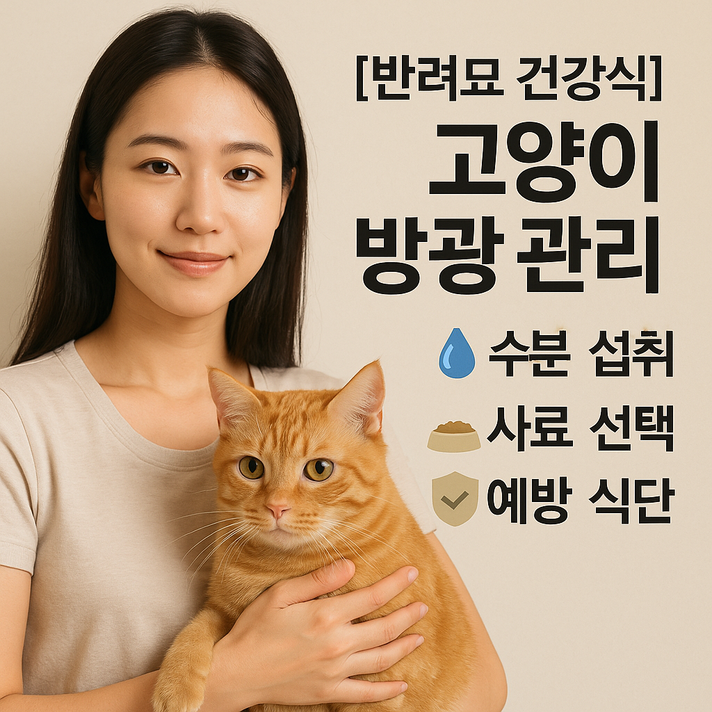 [반려묘 건강식] 고양이 방광 관리 ｜ 수분 섭취·사료 선택·예방 식단법