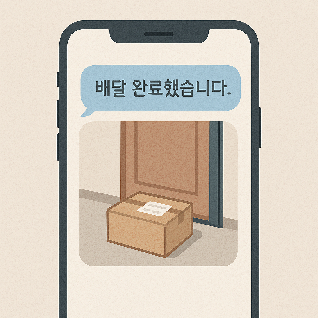 배달-택배-증빙자료-예시-배달완료-사진과-문자