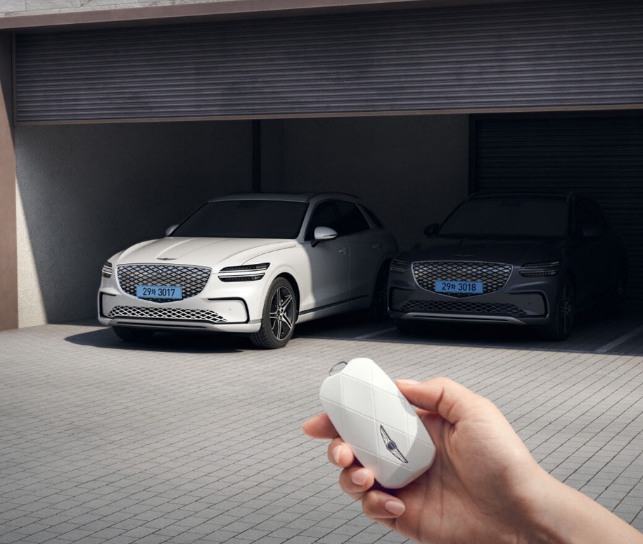 주차되어 있는 모습