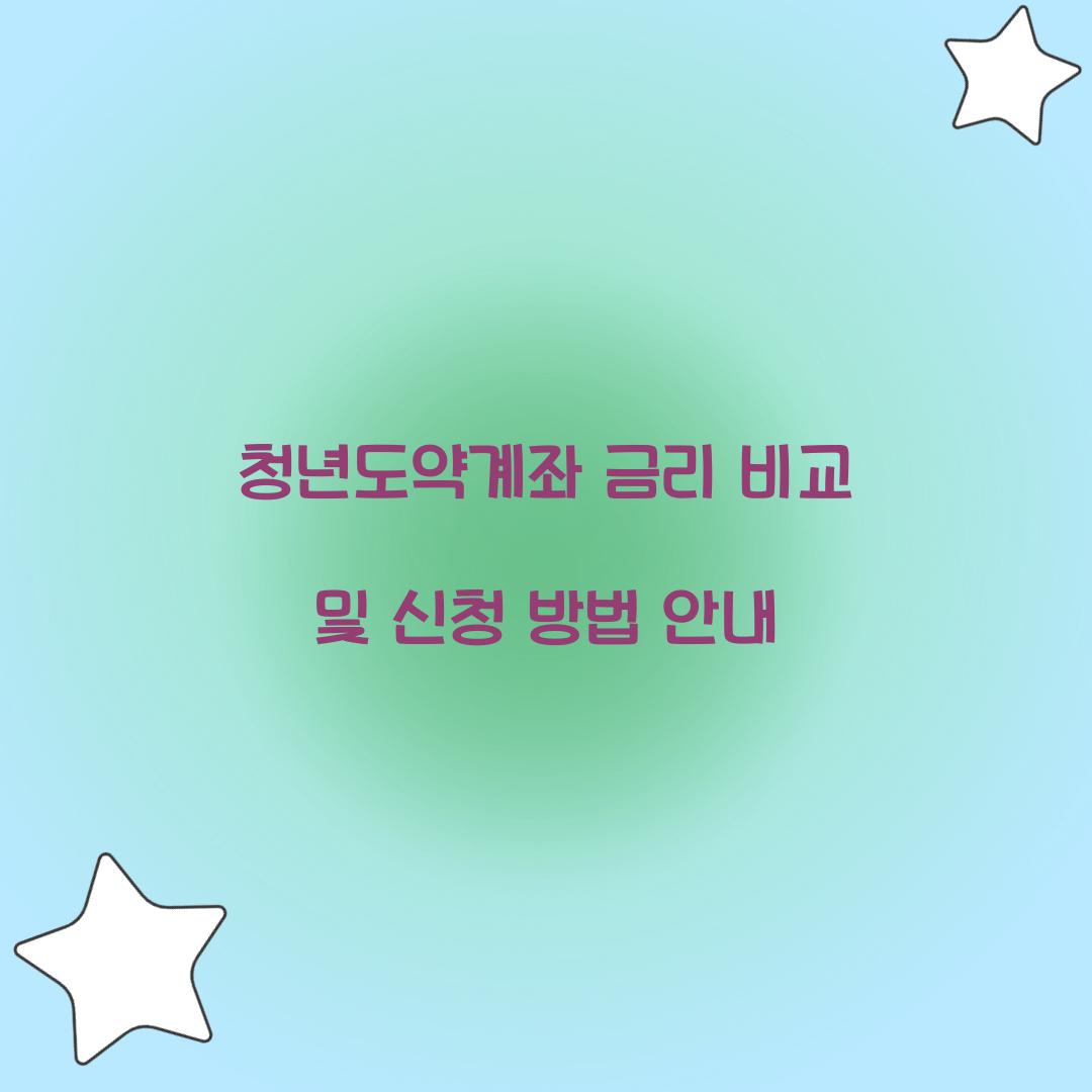 청년도약계좌 금리 비교