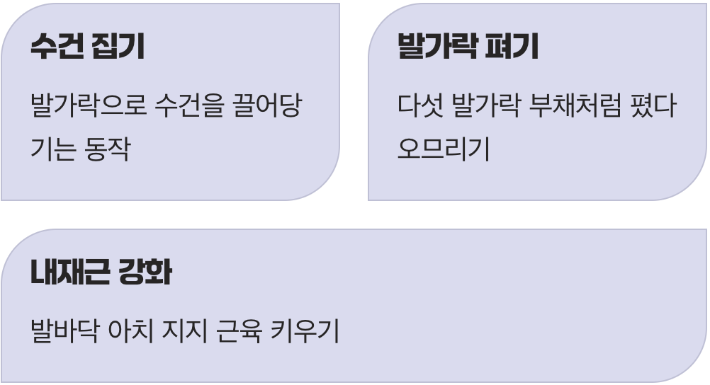 발가락, 약해진 뿌리를 강화하세요