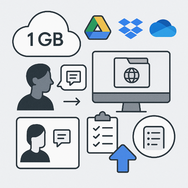 무료 클라우드 저장소 사진