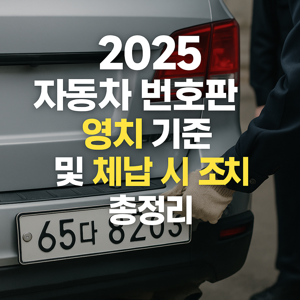 자동차번호판 영치시 해결방법