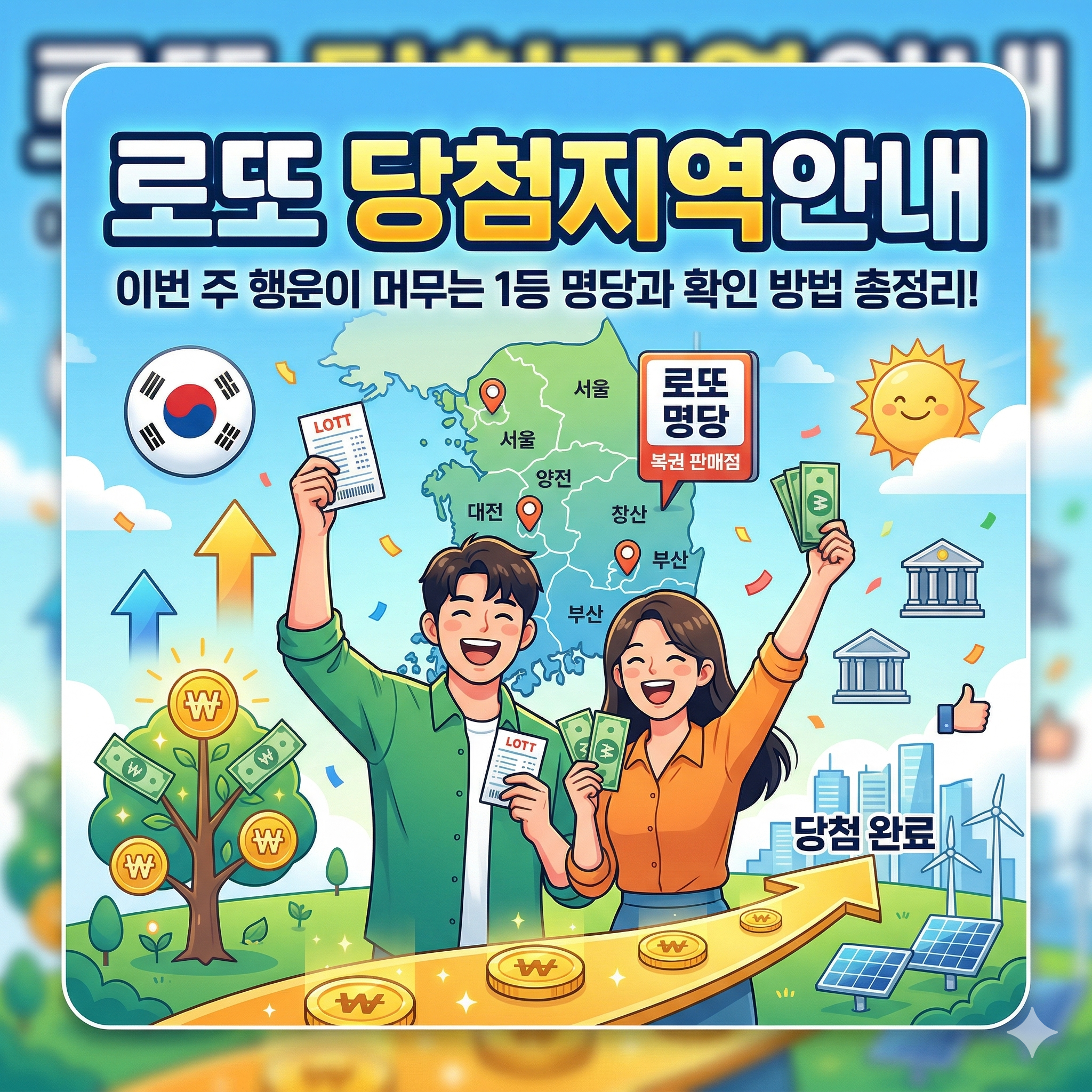 로또 당첨지역 안내: 행운이 머무는 1등 명당과 확인 방법 총정리