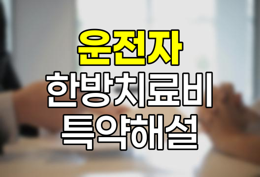 삼성화재 운전자 한방치료비 특약 심층 해설