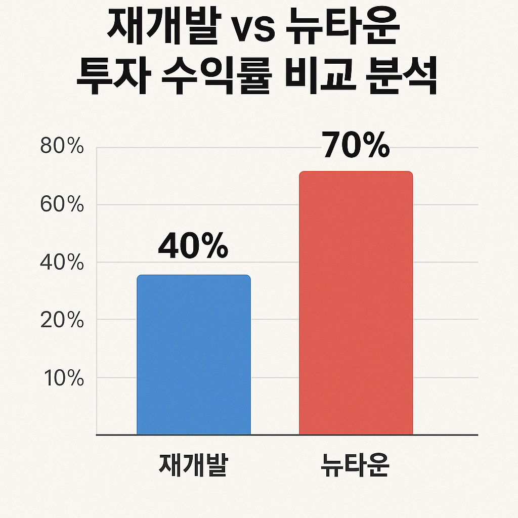 재개발 vs 뉴타운 투자 수익률 비교 분석 📊