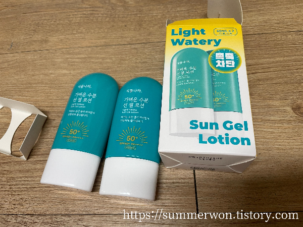 식물나라 수분선젤로션 더블기획