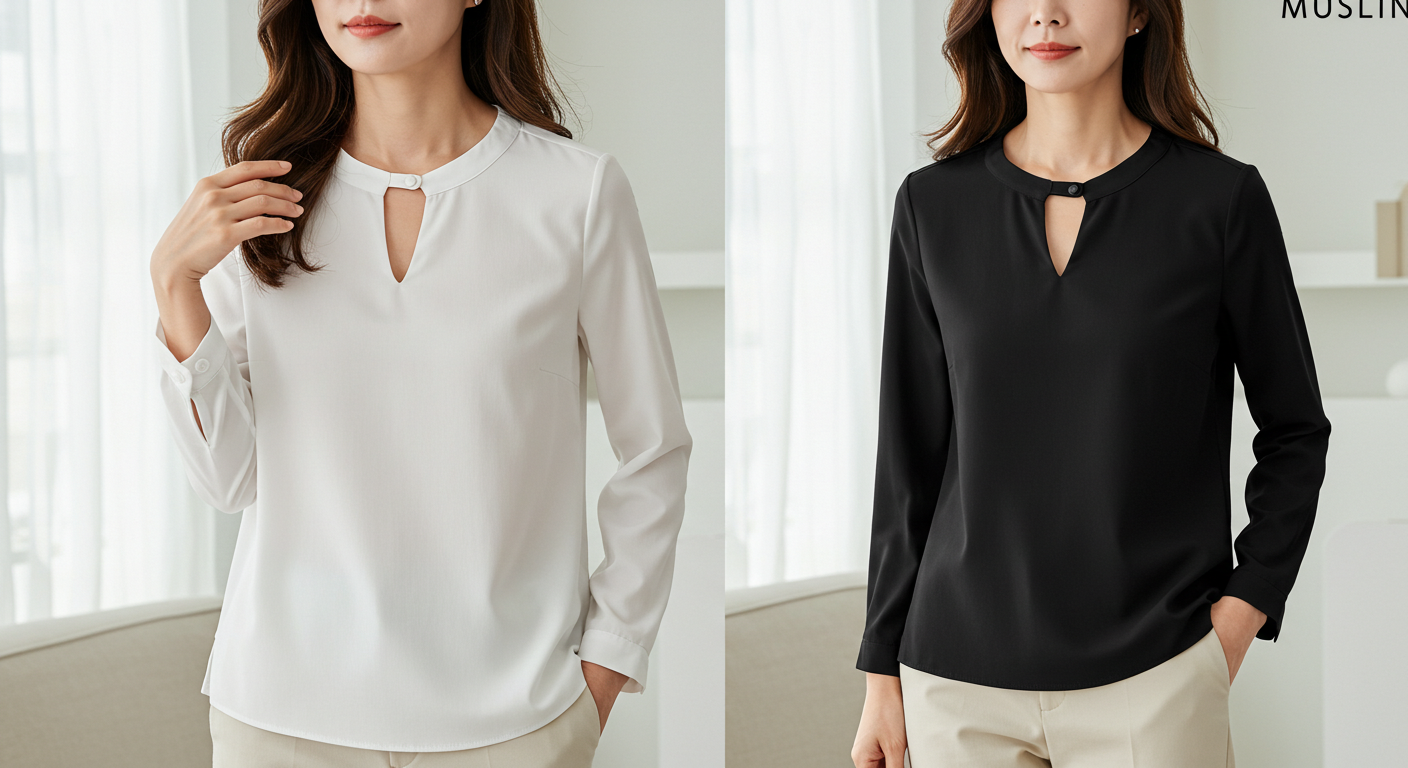 중년여성 봄 데일리룩