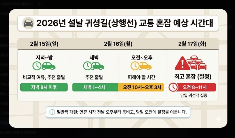 설날 귀성 팁(일정, 시간)(2026년 + 전략)