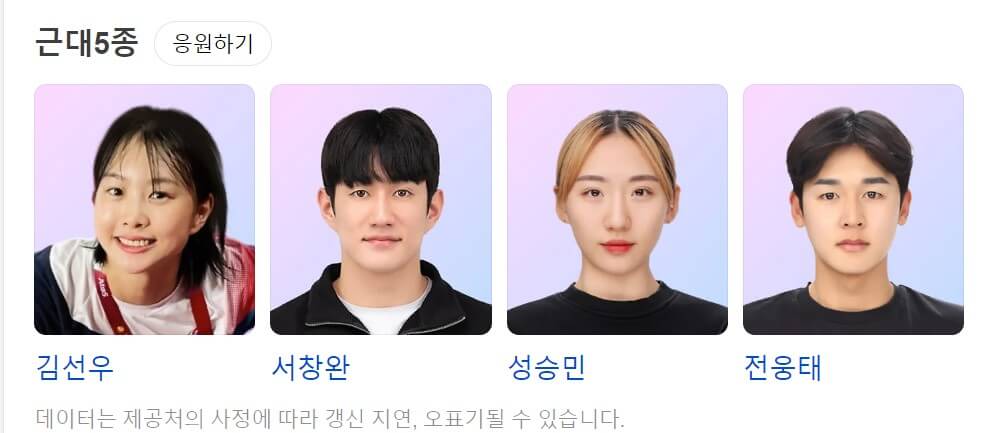 파리 올림픽 근대 5종 한국 국가대표 경기 일정 방송 실시간 중계 총정리