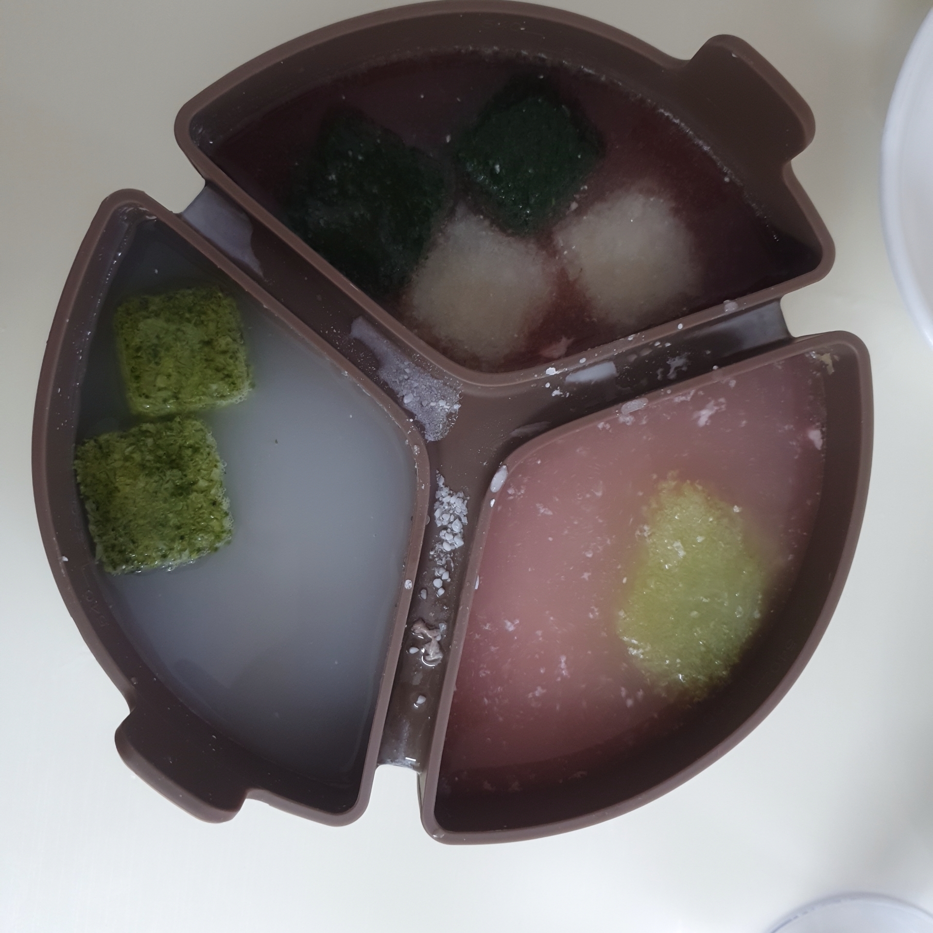 메뉴3개 x 각 큐브 재료 2종류씩