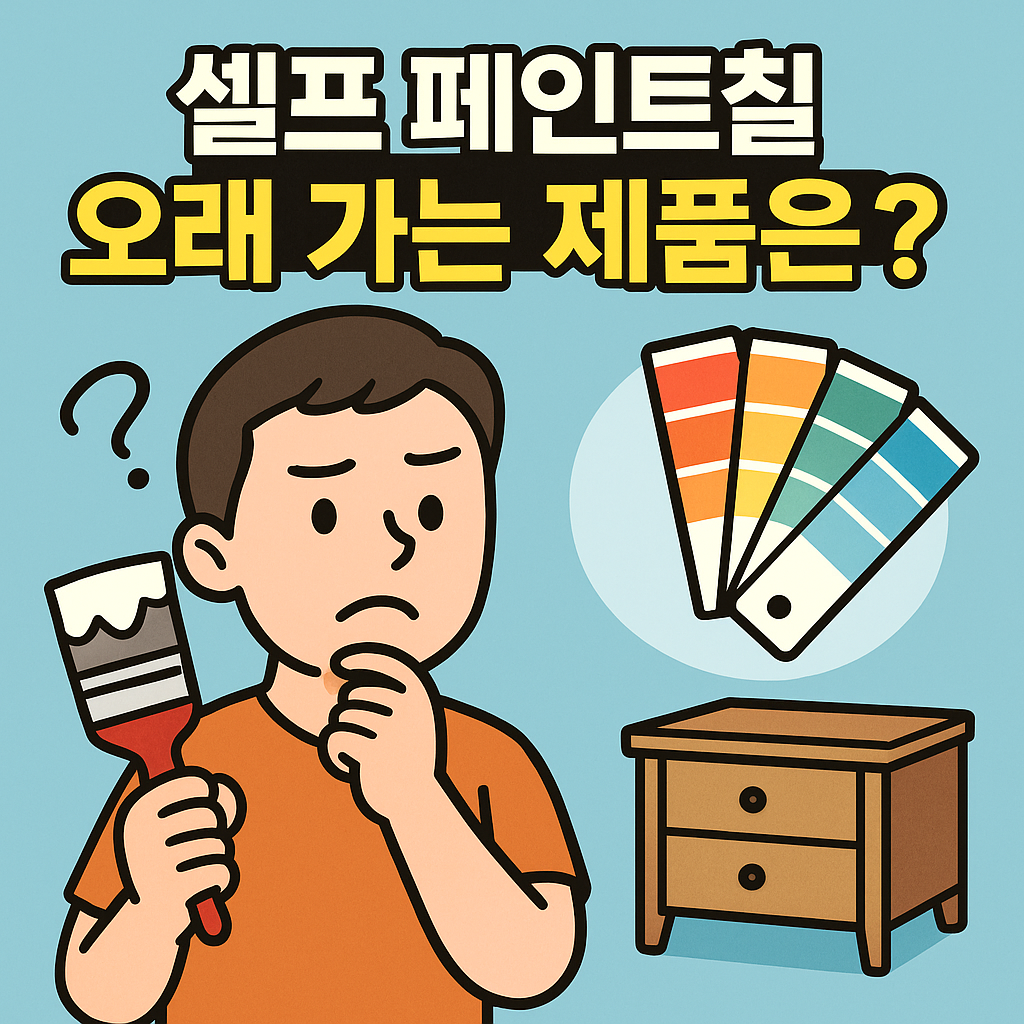 셀프 페인트칠, 어떤 제품 써야 오래 가나요?