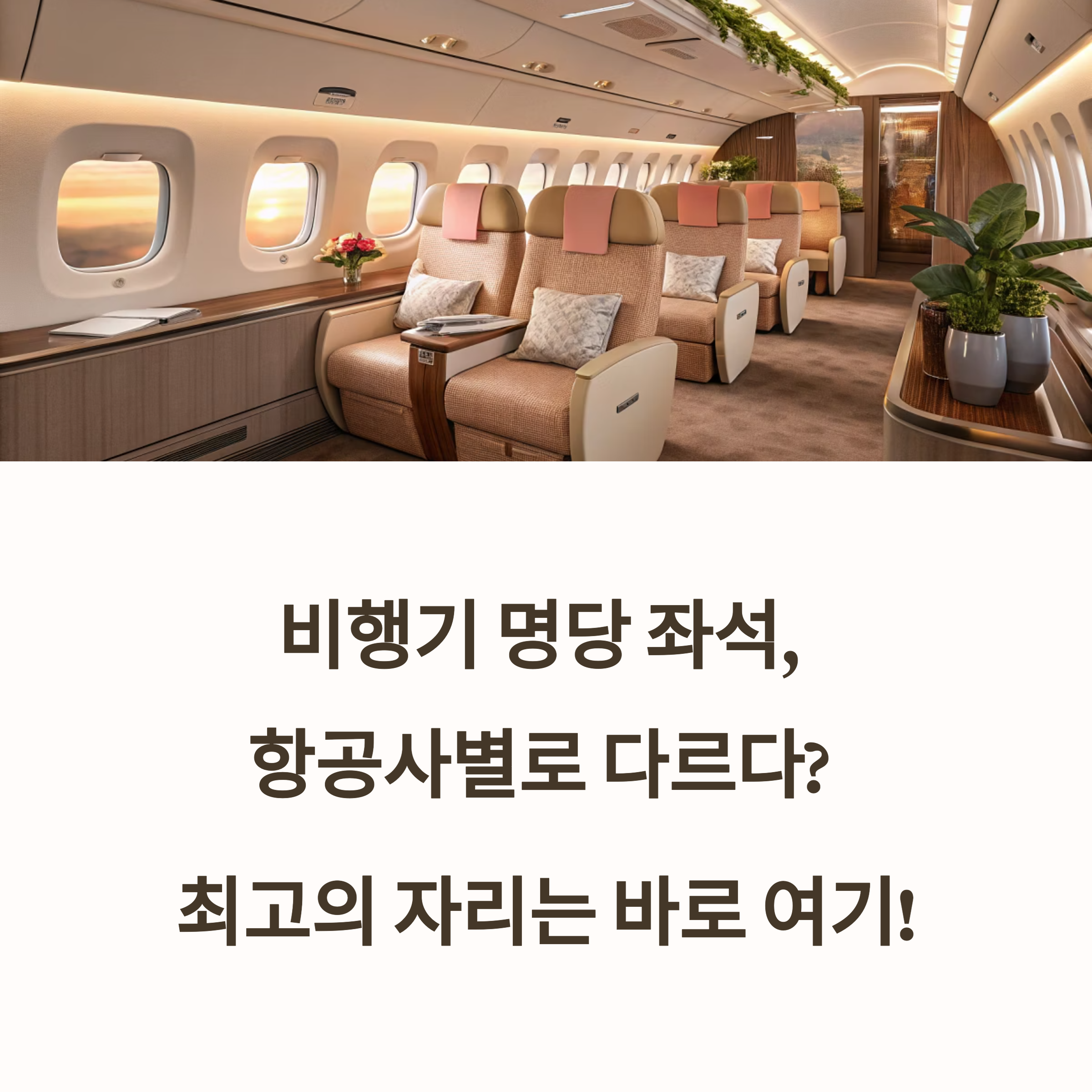 비행기 명당 좌석