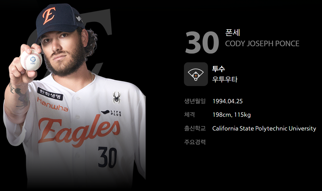 출처: 한화이글스 공식 홈페이지