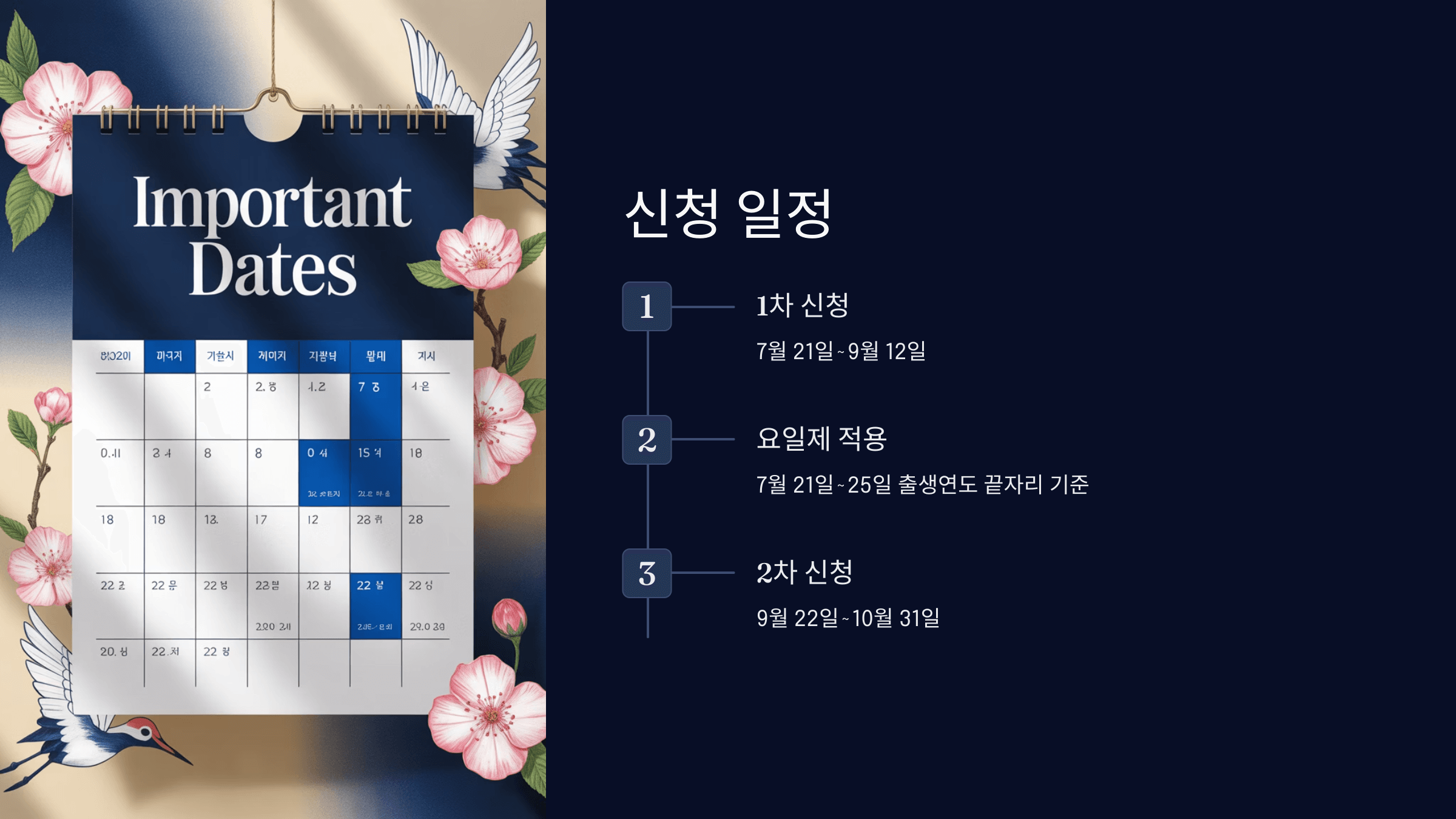 신청 일정