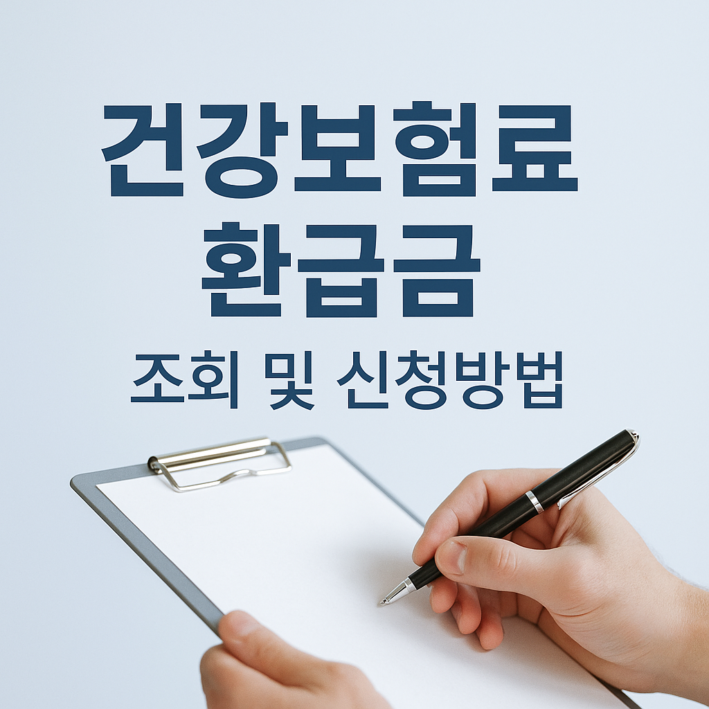 건강보험료 환급금 조회 및 신청방법