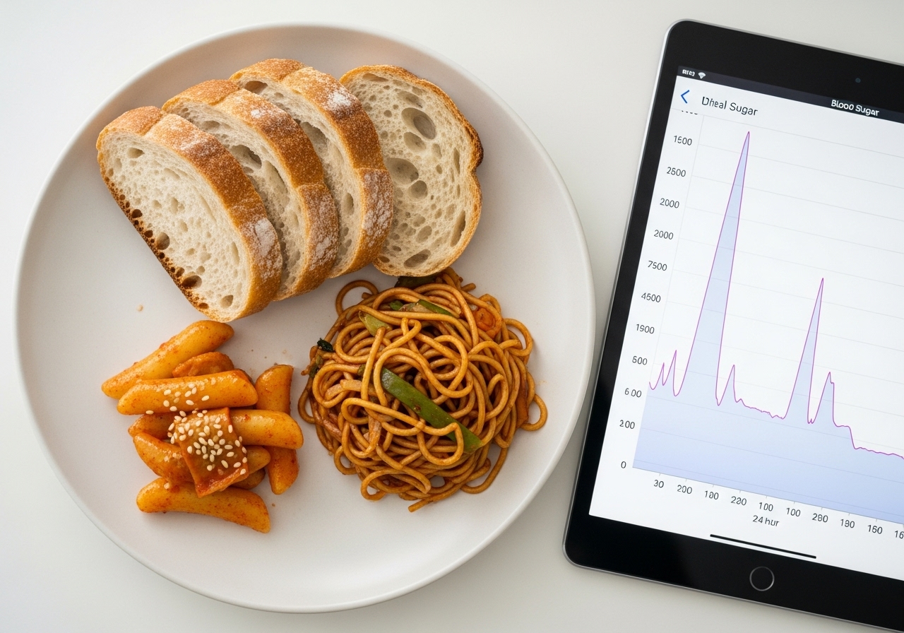 정제 탄수화물은 혈당 변동을 크게 만듦