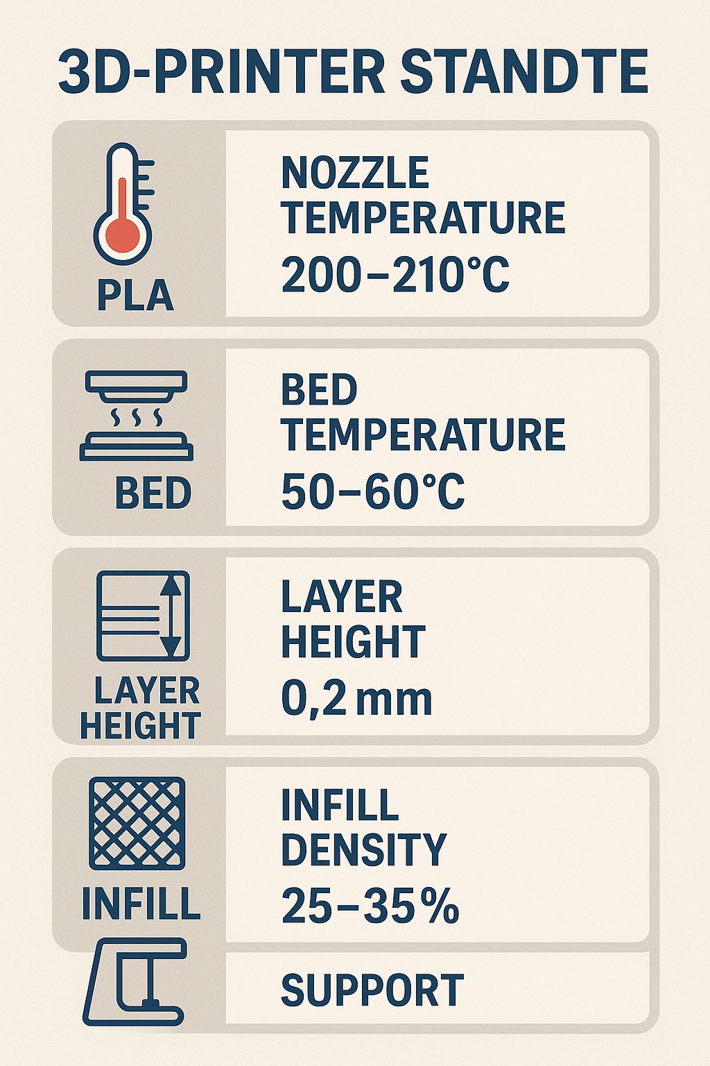 스마트폰 거치대 출력용 3D 프린터 설정 요약 인포그래픽