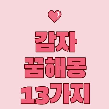 감자 꿈해몽 13가지 