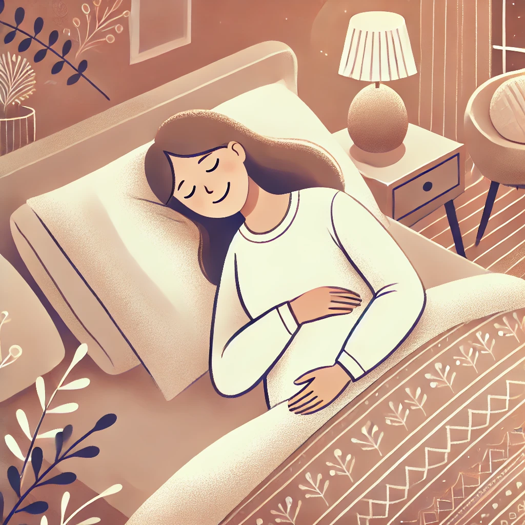 편안하게 자는 산모