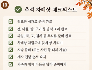 추석차례상 준비 가이드
