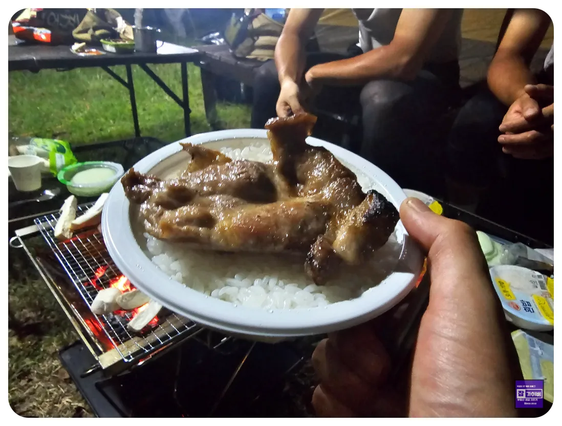 라이더들과 함께한 캠핑 저녁 식사