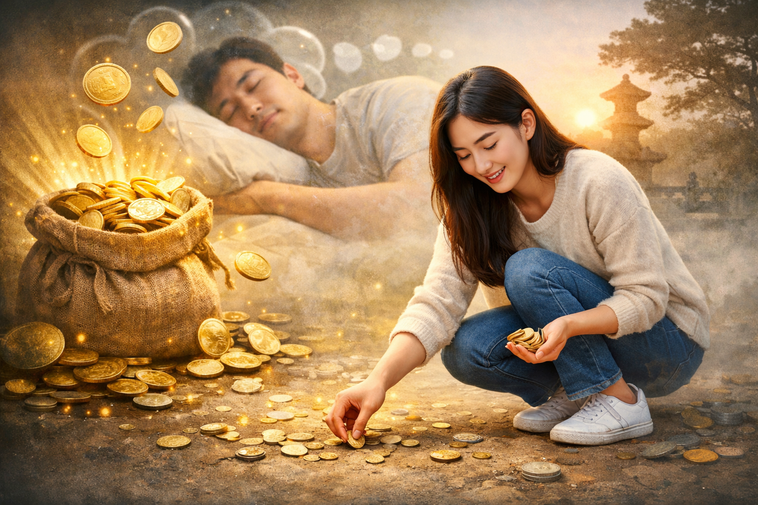 동전 줍는 꿈