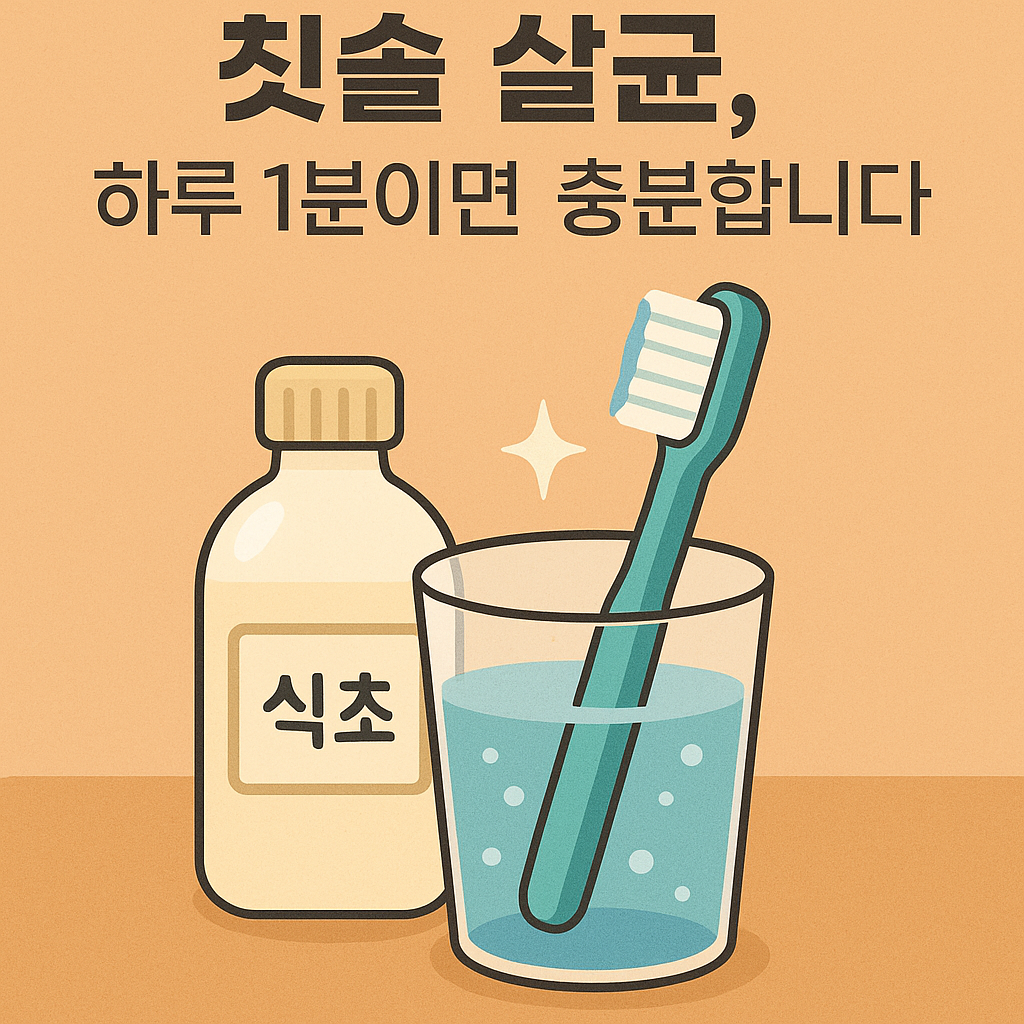 칫솔 살균, 하루 1분이면 충분합니다