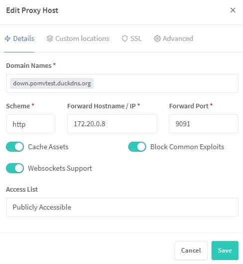 리버스 프록시 설정