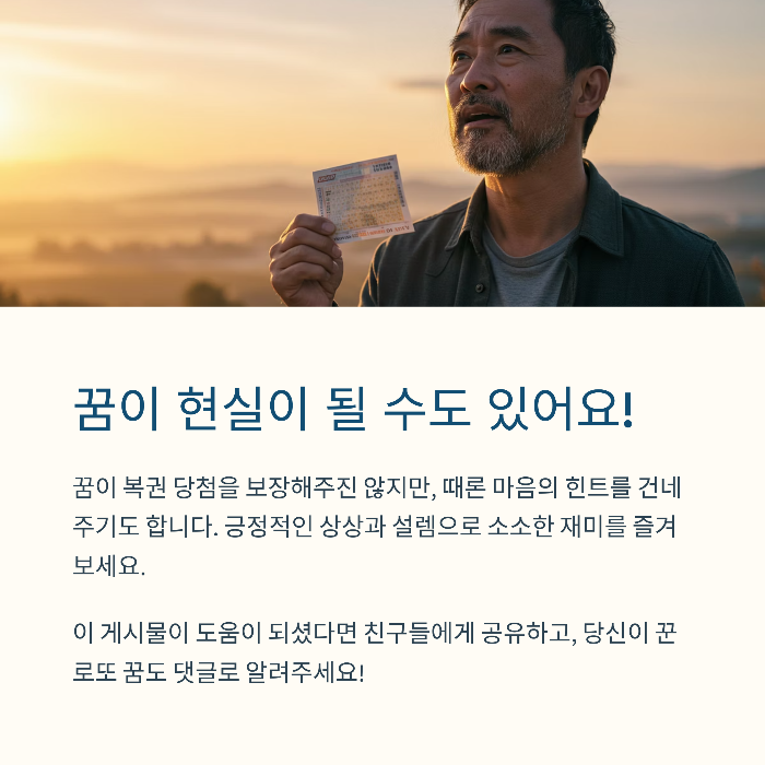 로또번호 당첨 꿈 해몽