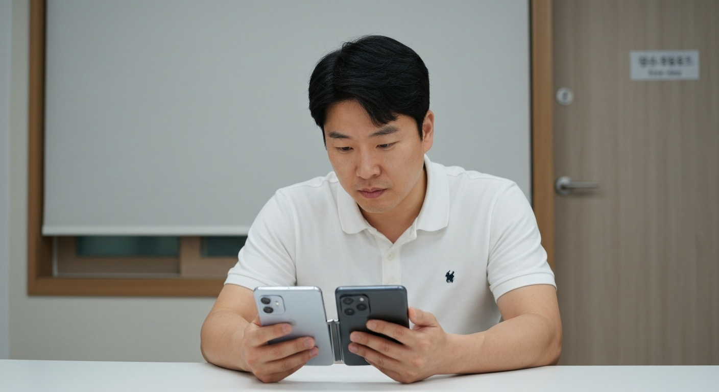 폴더블폰 고르는 한국 남성