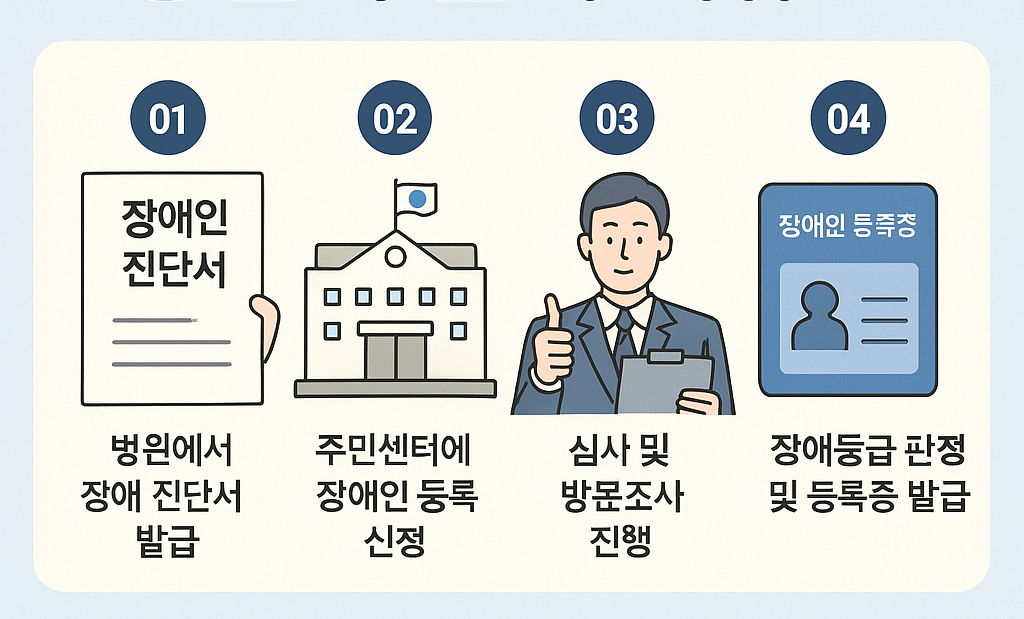 장애인 등록 신청 방법 이미지
