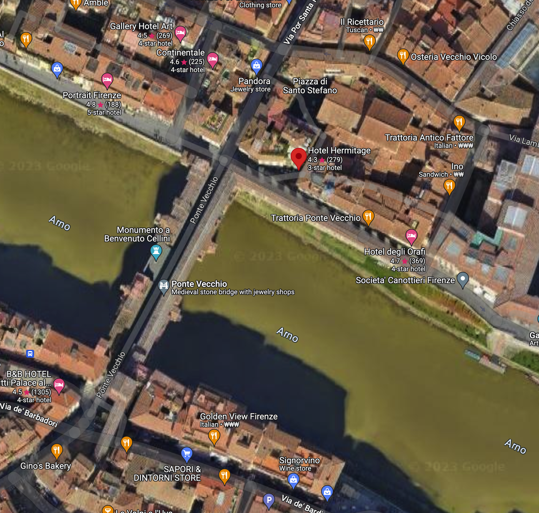 피렌체 이태리 아르노강 베키오 다리