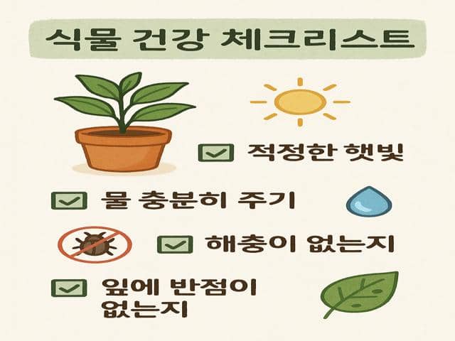 식물 건강 체크리스트: 반려식물을 위한 6단계 점검 가이드