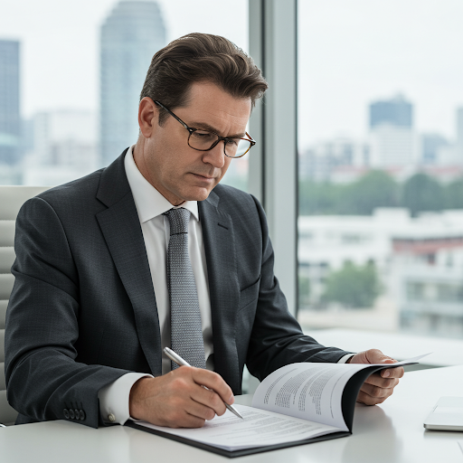 계획을 검토하는 모습