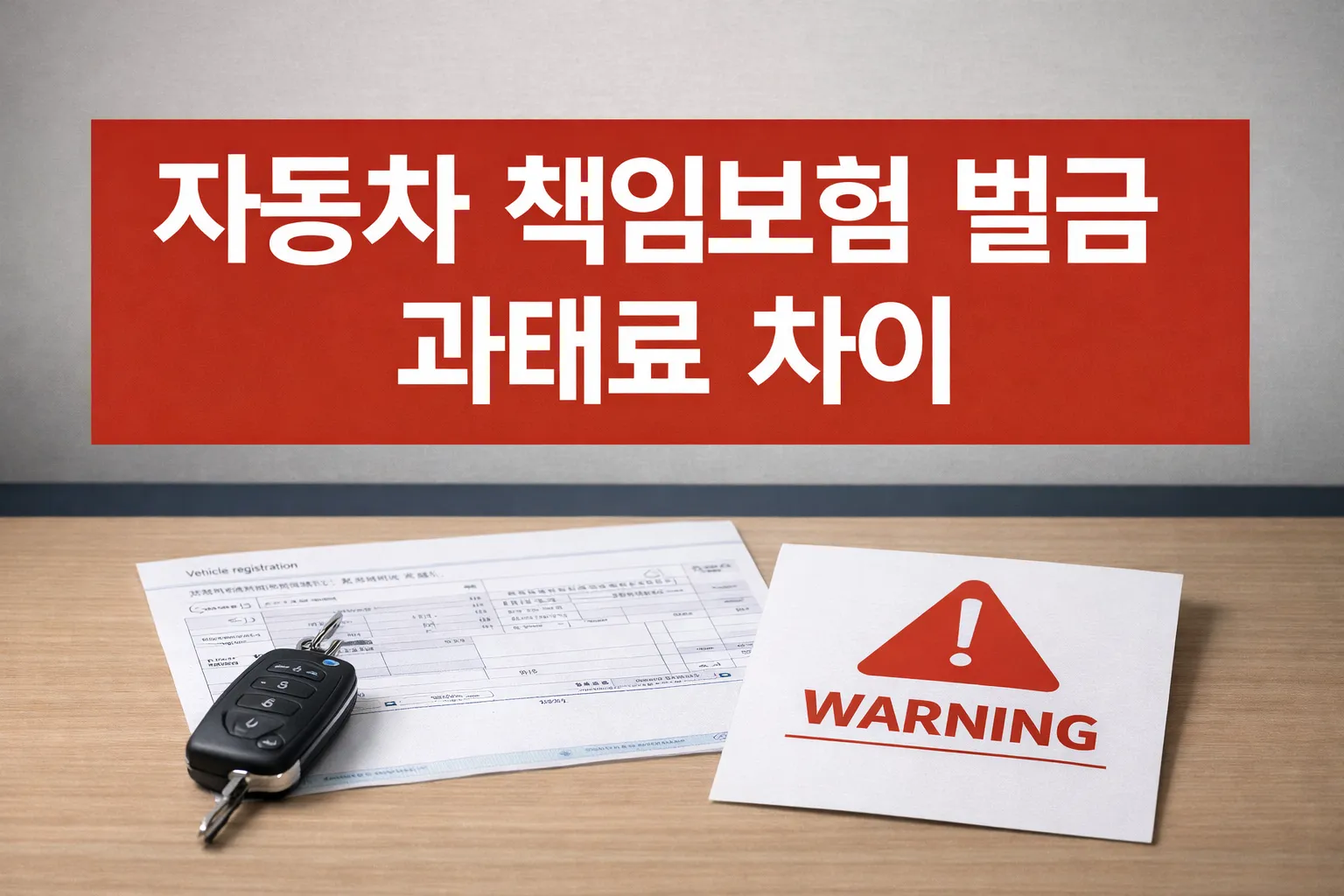 자동차 책임보험 벌금과 과태료가 어떤 기준에서 달라지는지 먼저 구분하고 미가입 상태의 위험을 이해하도록 정리한 이미지