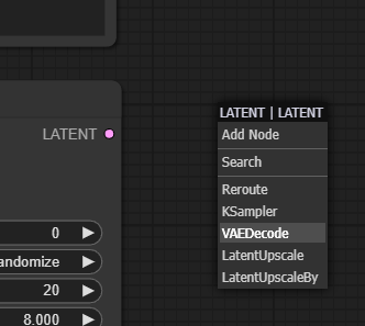 VAEDecode 노드 추가