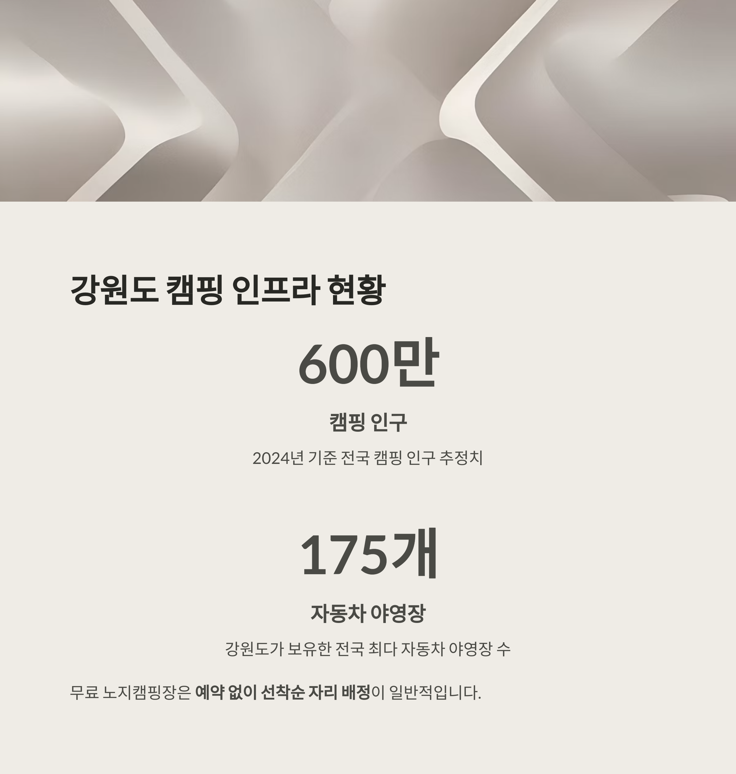 강원도 가족 나들이, 무료 노지캠핑