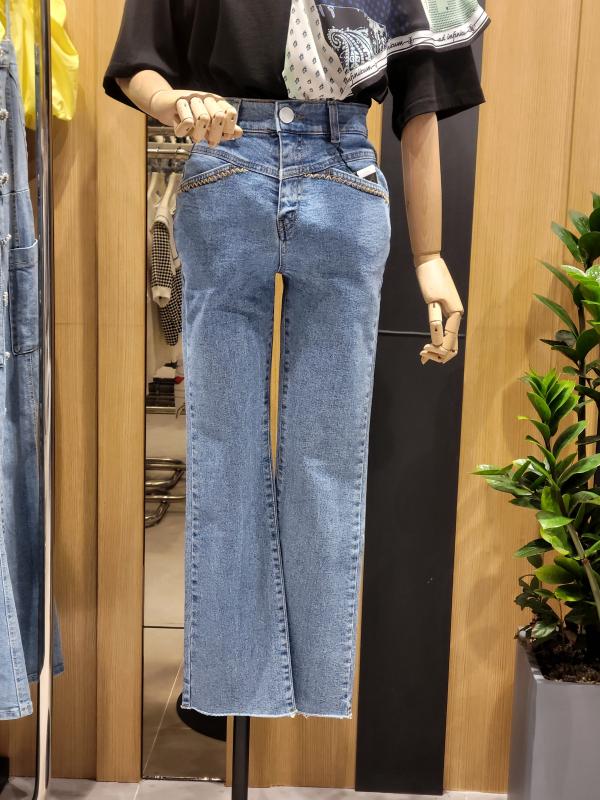 에고이스트 포켓 자수포인트 부컷 데님팬츠 EM2ODP53