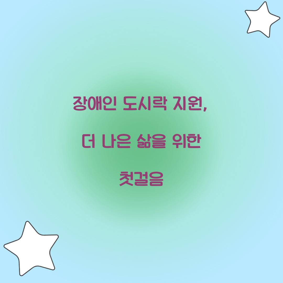 장애인 도시락 지원