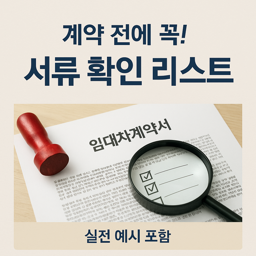 [9편] 전세 계약 전 꼭 확인해야 할 서류와 항목